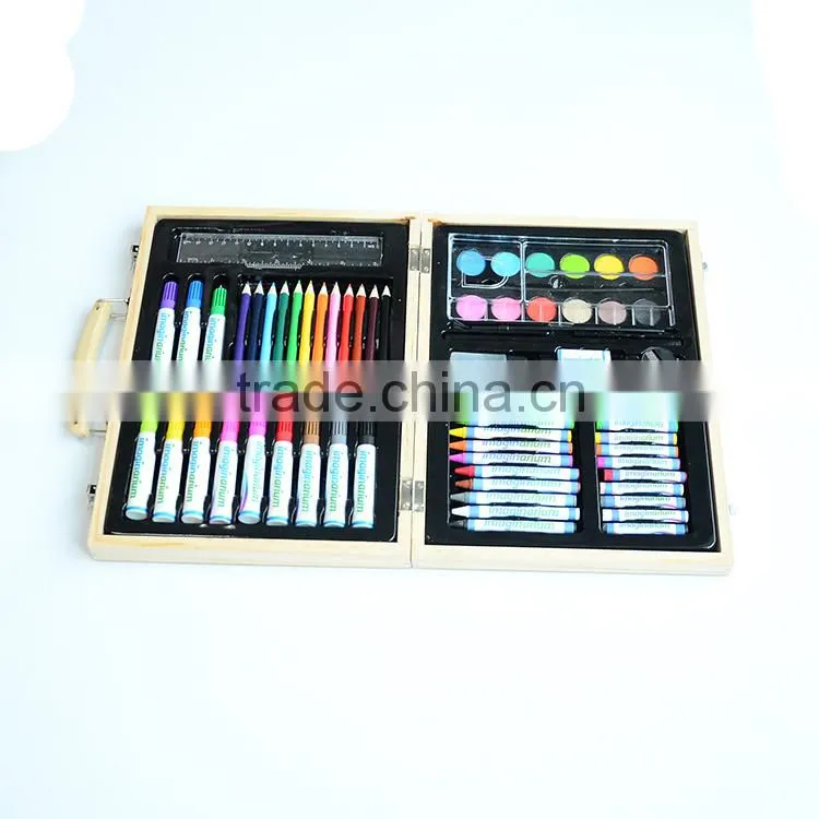 2015 New Product Hot Sales Beautiful 68pcs Drawing Art Set In Wooden Case For Kids Gift