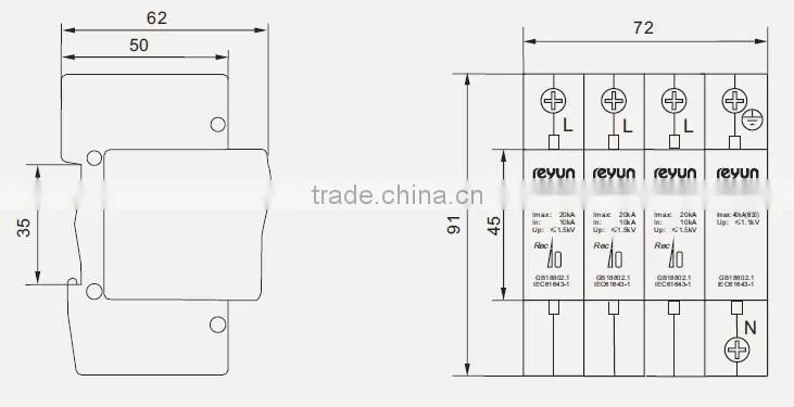 Din Rail AC SPD