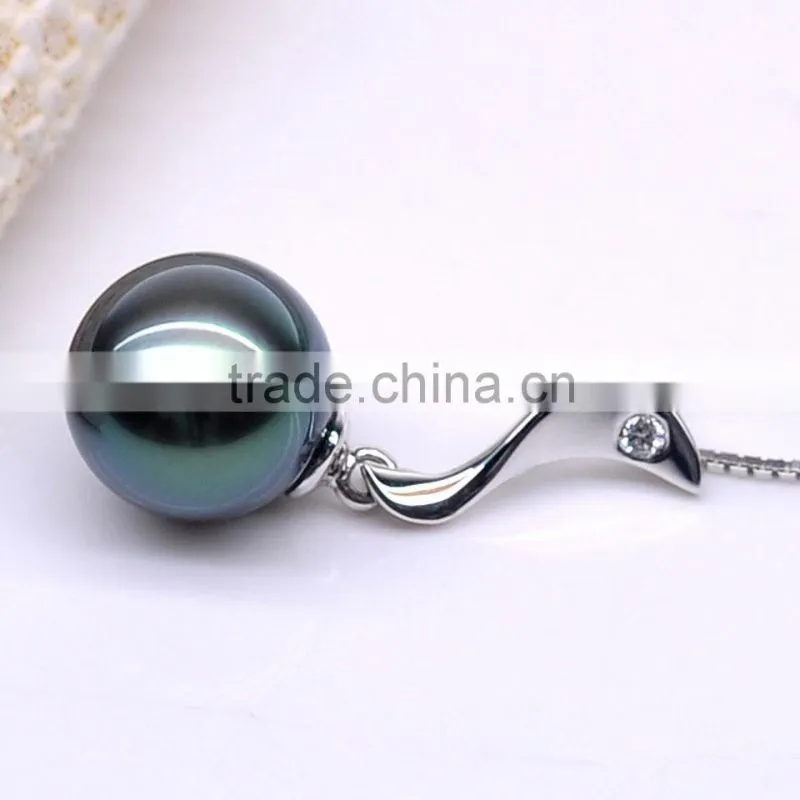 cheap jewelry 9--10mm black tahitian pearl necklace pendant for sales