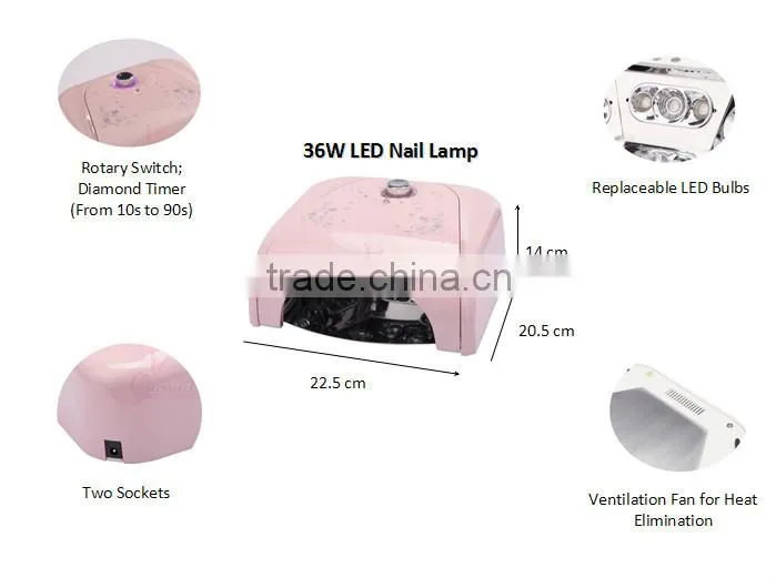 2015 Christmas Promotion!! Factory price on the K1 36W Lampada Nails LED Nails Lamp and Manicure Dryer