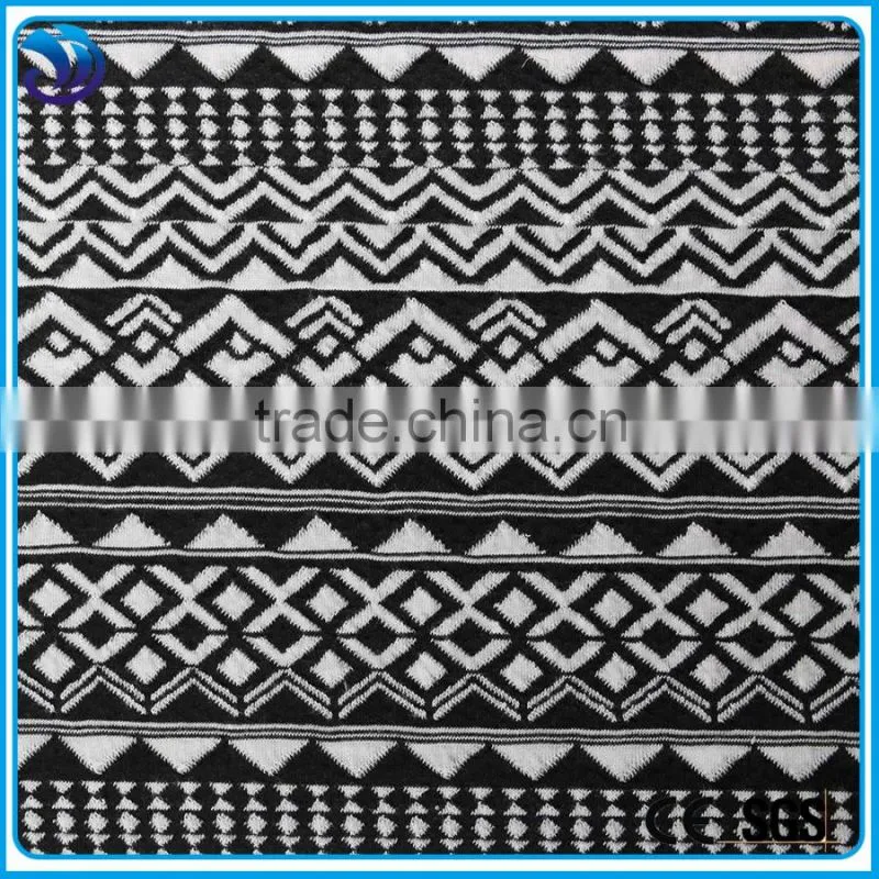 Hot Sell geometrical figure Ployester Spandex Fashion Jacquard Fabric