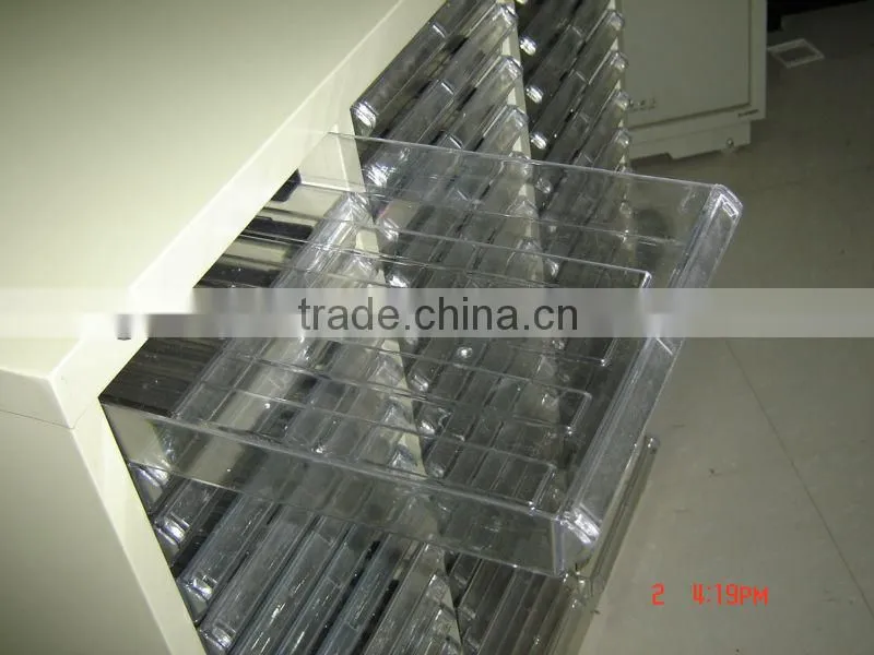 small parts cabinet with plastic box