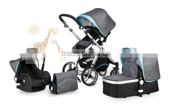 2016Baby Stroller European standard High Quality And Comfortable 3 in 1 Fuctions Deluxe Reversing Handle Baby Stroller