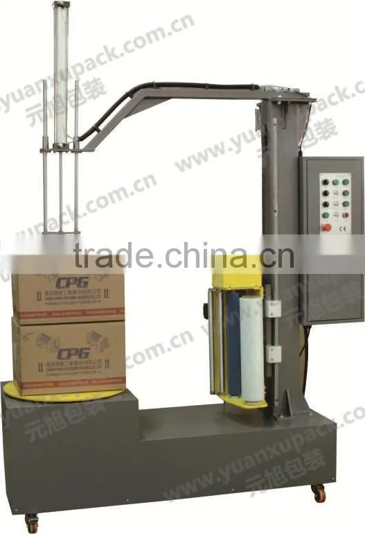 Non-pallet pre-stretch wrapping machine