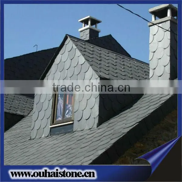 Natural black slate thin slate roofing tile