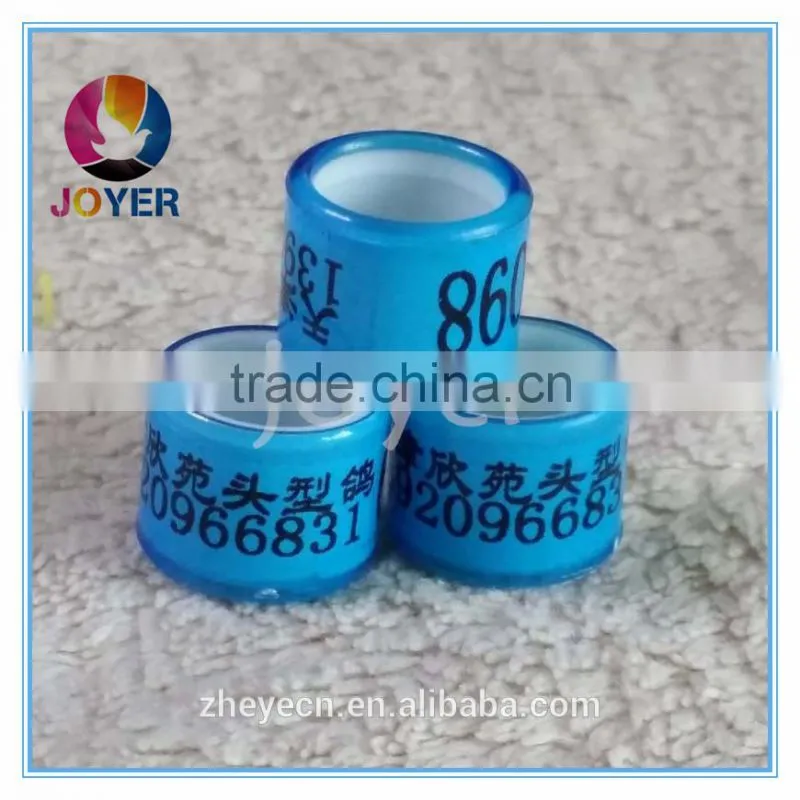 beautiful plastic transparent full plastic bands cheapest custom with name phone photo pigeon ring