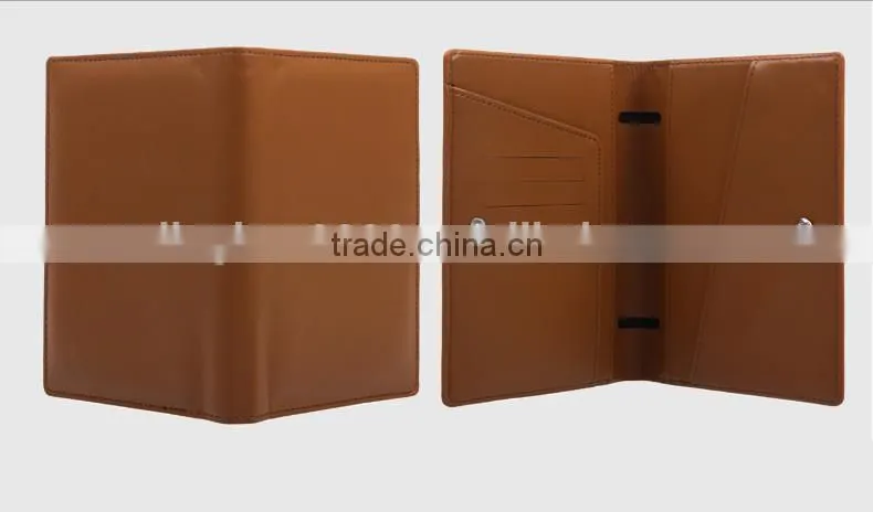 Custom leather passport cover, wholesale men leather passport card holder