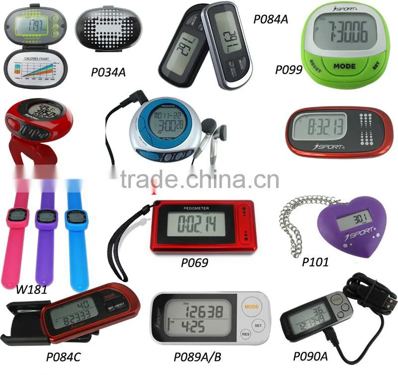 Outdoor Sports 30 Days Memory G Sensor Pedometer with Built in Case