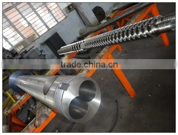 twin parallel bimetallic extruder screw barrel factory for plastic machine