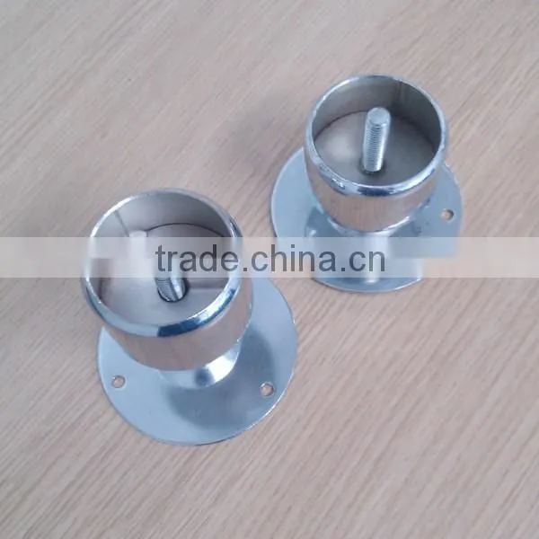 Metal round pipe adjustable foot cups tubing fitting
