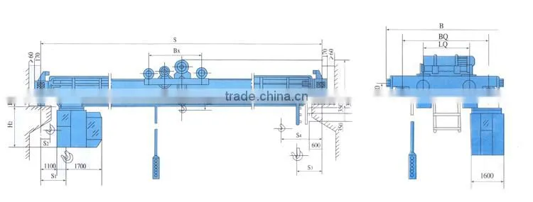 LH Type Electric Hoist Double-Girder Overhead Crane