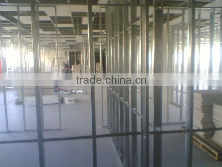 Metal building materials galvanized c profile used office partition wall
