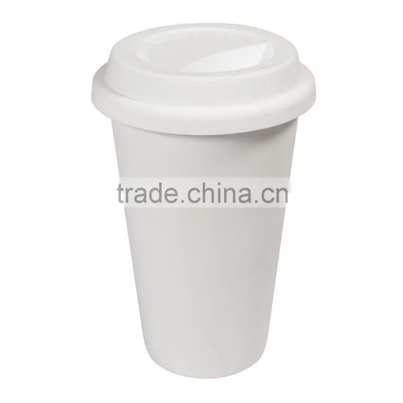 Single wall or double wall paper tea cup with lid 8OZ