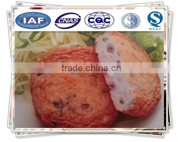 Frozen fried surimi cake with octopus