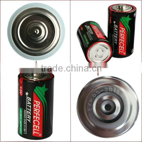 Top Seller Zn-MnO2 Battery Batteries Price Size D R20 UM-1