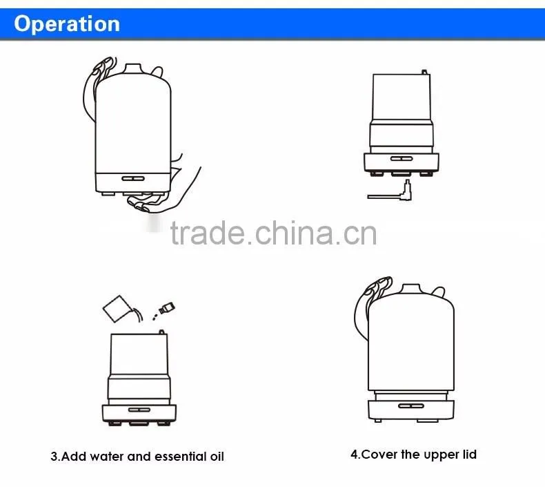 100 ml New Ceramic Portable Ultrasonic Cool Mist Aromatherapy Essential Oil Diffuser
