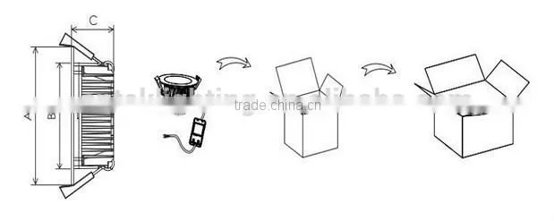 12w dimmable Recessed led downlight saa Warm White
