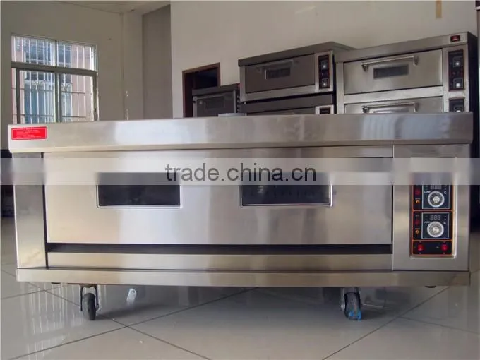 Pizza baking oven 1 deck 3 trays Digital Control Gas pizza bread baking machine