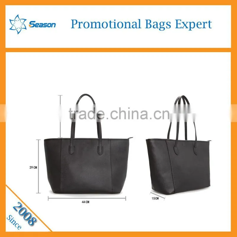 New stock PU leather handbags shoulder tote bag big size for ladies