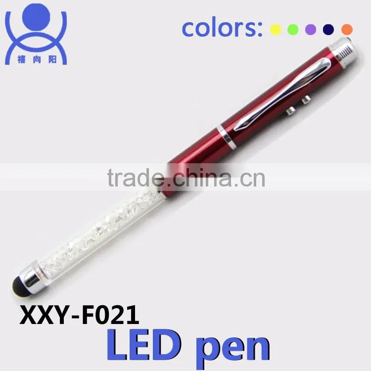 colorful 3 in 1multifunctional ball pen with led light for promotional