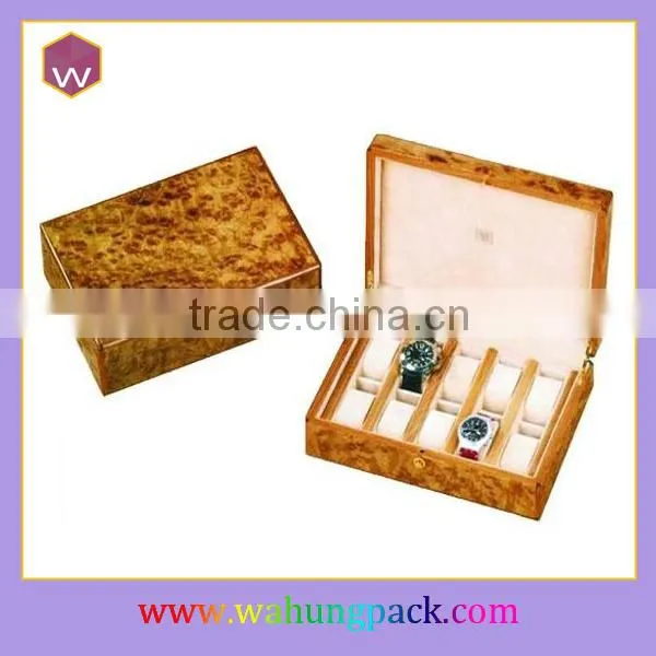 Acrylic Window wooden Box for wrist watch Display