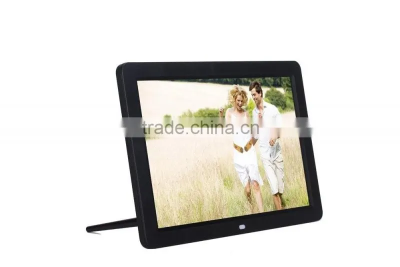 HD 12" big size screen ratio 4:3 digital video lcd player with loud speaker foat show popular advertising video display frame