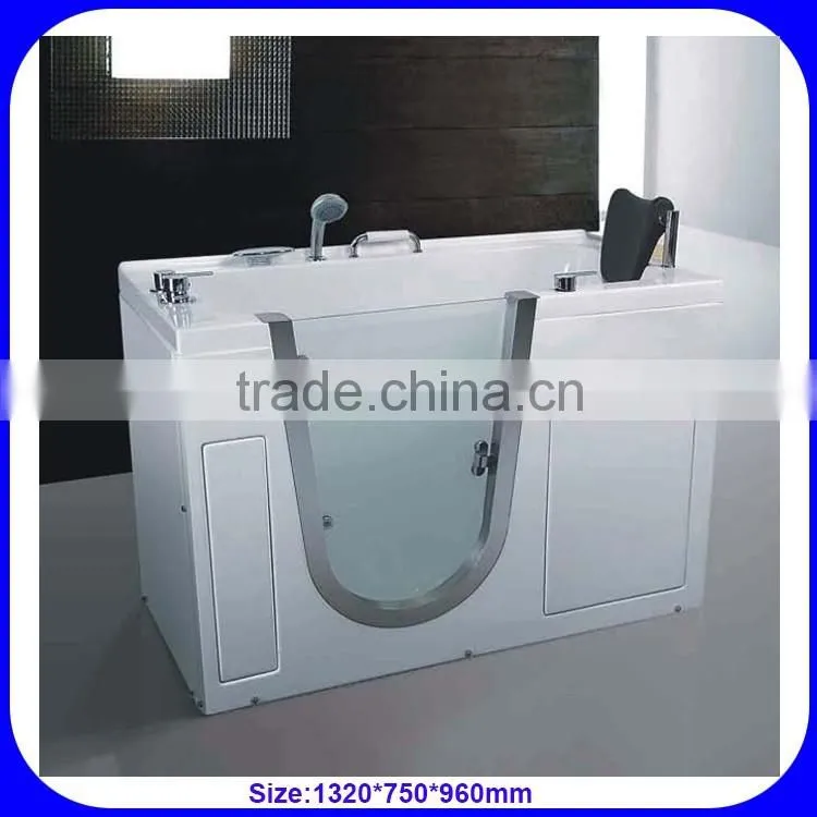 Portable elderly disabled walk in bathtub