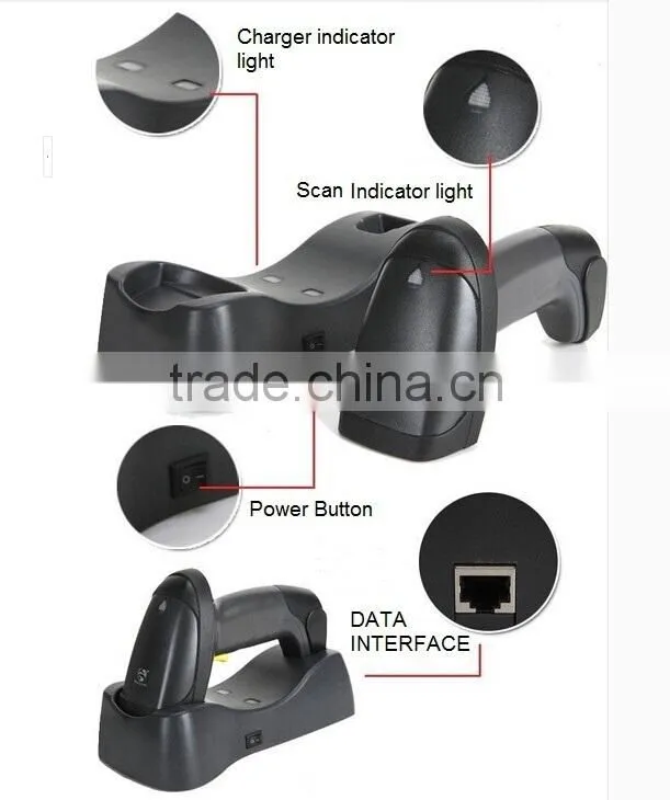 Cheap wireless Laser barcode scanner factory price hot sell