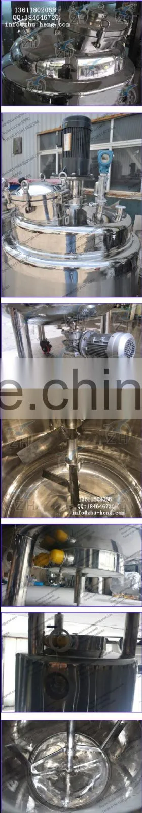 polyester polyol plant liquid mixing tank with homogenizer