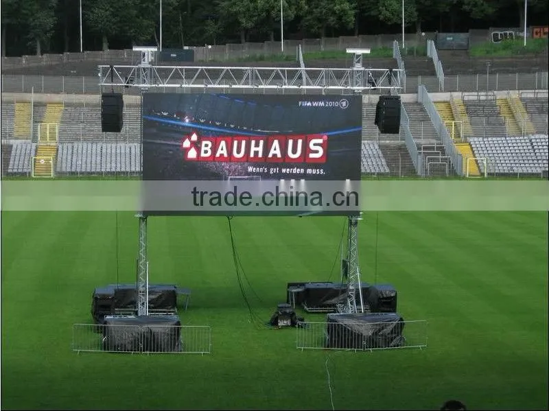 Big viewing angle giant volleyball football basketball soccer stadium perimeter led display