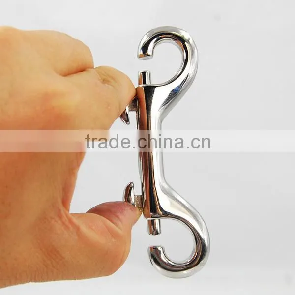 Stainless steel double snap hook Keychain,metal snap hook Keychain