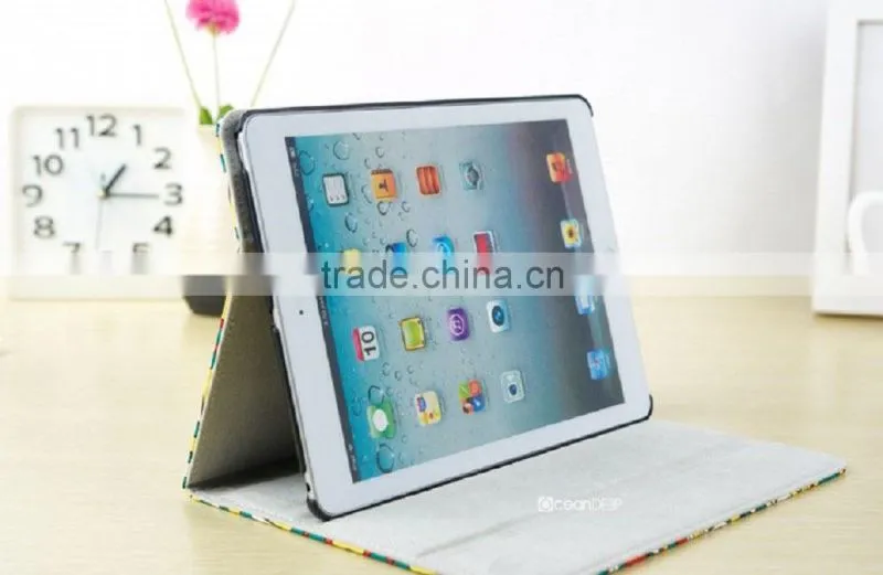 2014 new fashion leather stand case for ipad 4