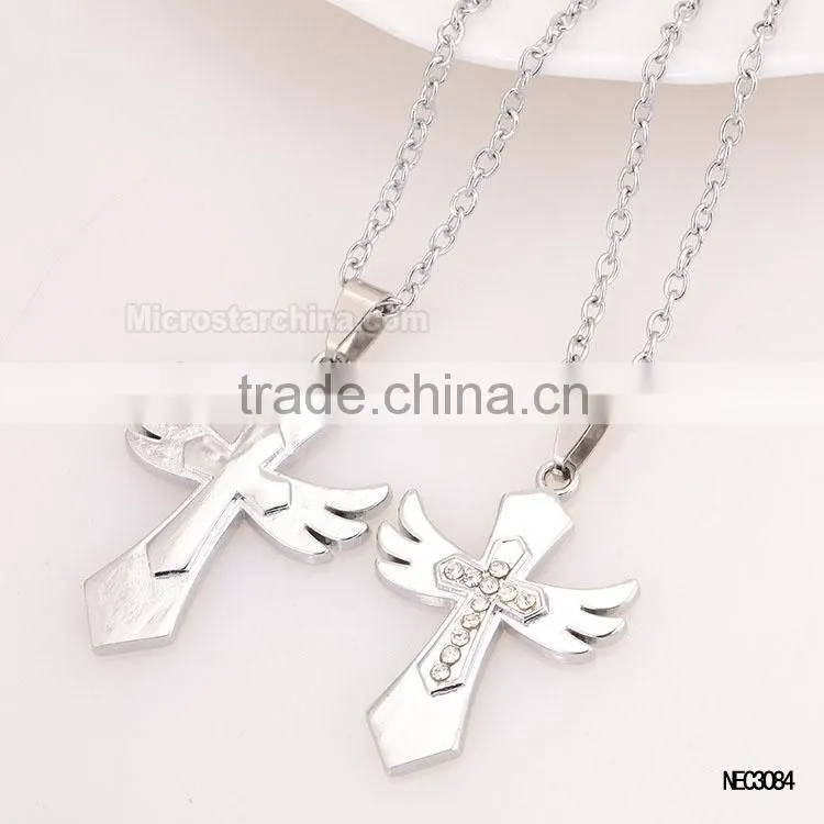 Sun And Moon Silver Plated Couple Necklace For Valentine's Gift