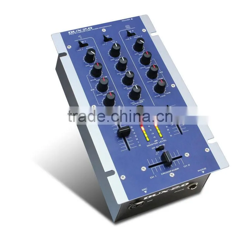 Factroy supply DUX2.0 Professional Digital 2+1-channel Audio dj sound mixer