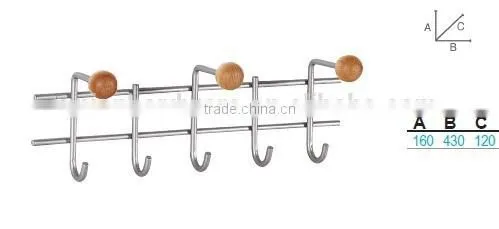 Decorative Metal Wall Mount Key Rack Coat Hat Clothes Hook Rack with Heavy Duty Hanger Hook