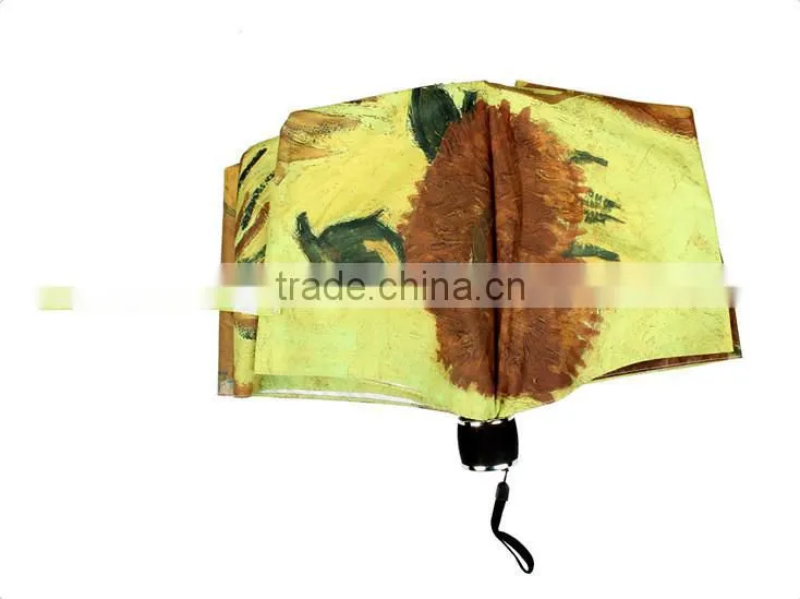 Chinese style oil painting Hot Sale Promotion Folding Umbrella
