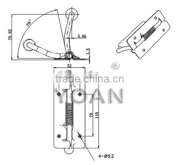 Stainless steel handle for cabinet door