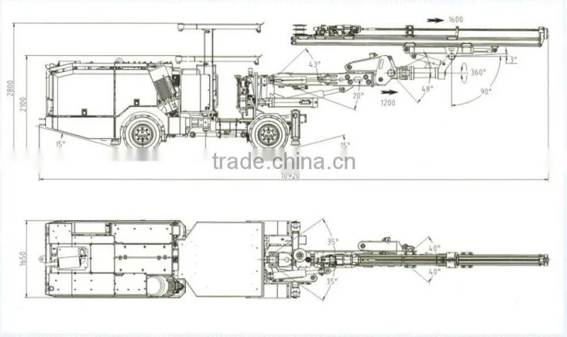 Hydraulic trailer mounted water well drilling rig for sale