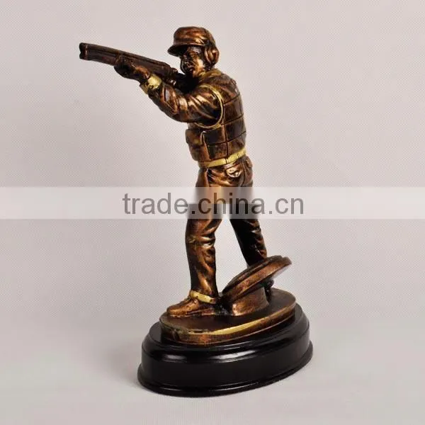Resin shooting sport trophy cup in resin crafts
