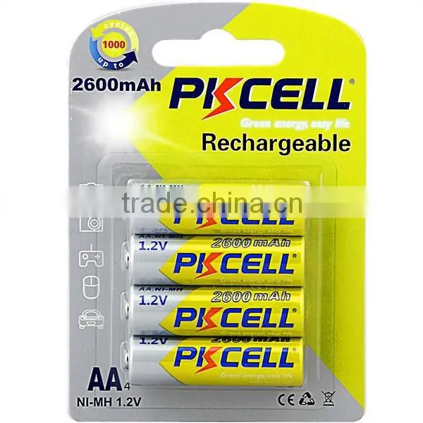 NI-MH telecontroller battery NI-MH AA rechargeable 2600mah 1.2V battery