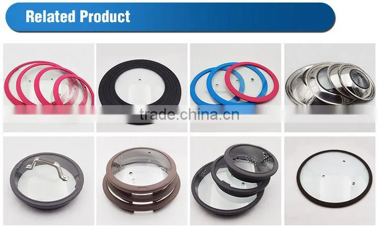 Beautiful With Any Colors Silicone Rim Replacement Wok Lid 32Cm