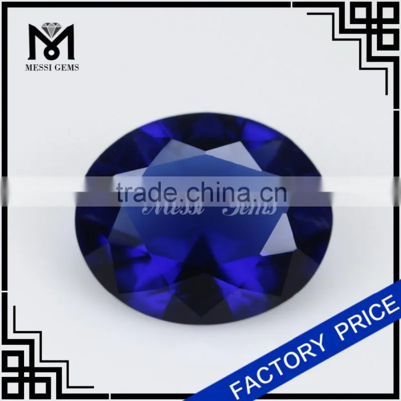 synthetic spinel rough spinel gemstone oval bule sapphire