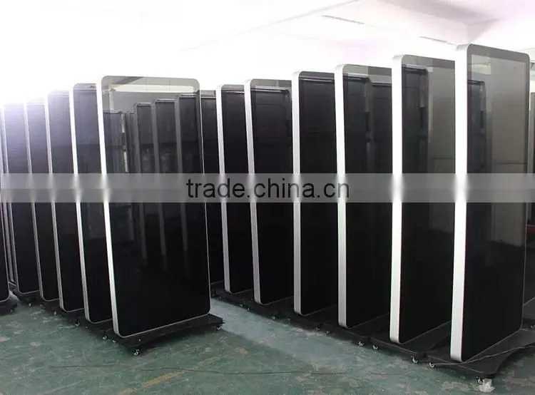 55inch Floor Standing network touch advertising display/ IR touch kiosk advertising display/ Full HD super slim digital signage