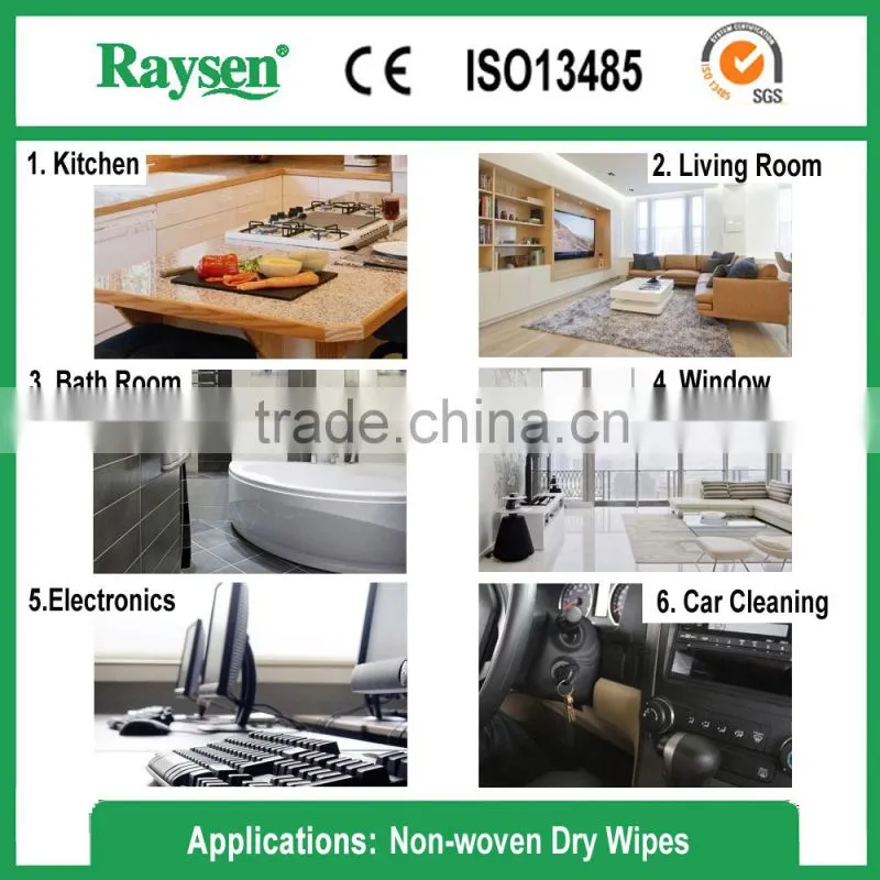 Floor cleaning non woven wave wiper