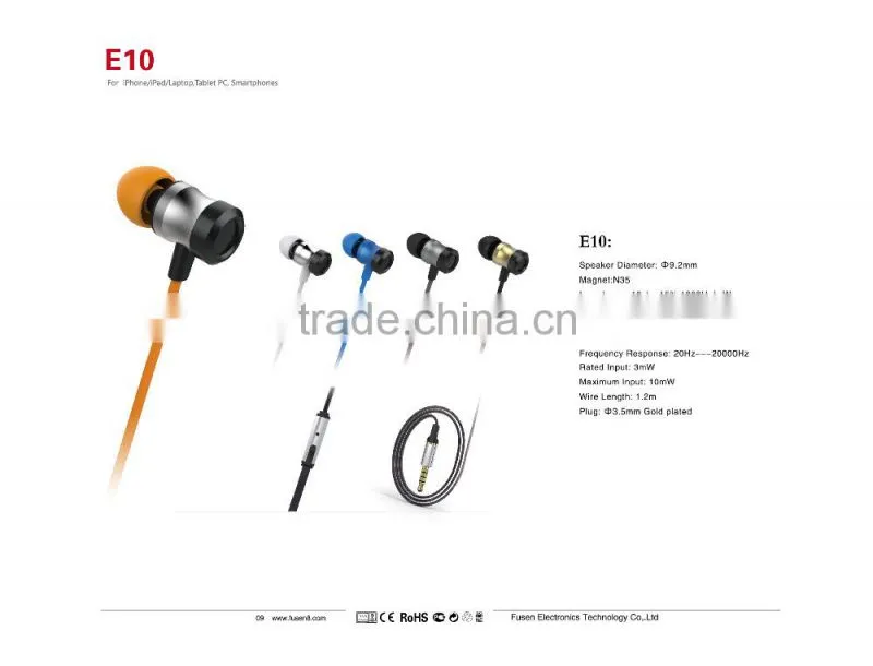 Hot sales OEM competitive factory price earphone custom 3.5mm mono earphone