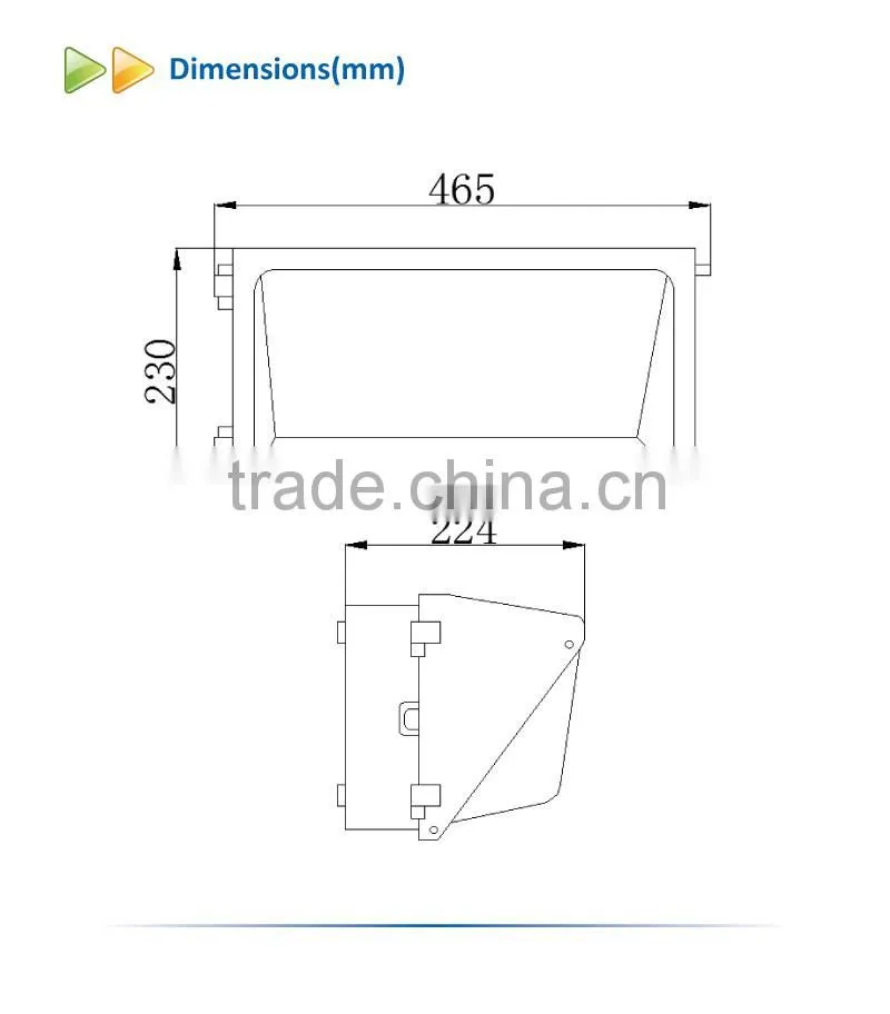 High Lumen UL DLC 90W LED Wall Pack Light