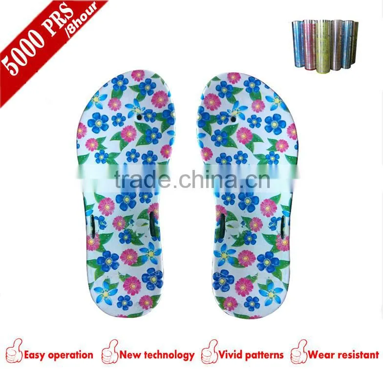 2D transferred woman garden shoe soles film