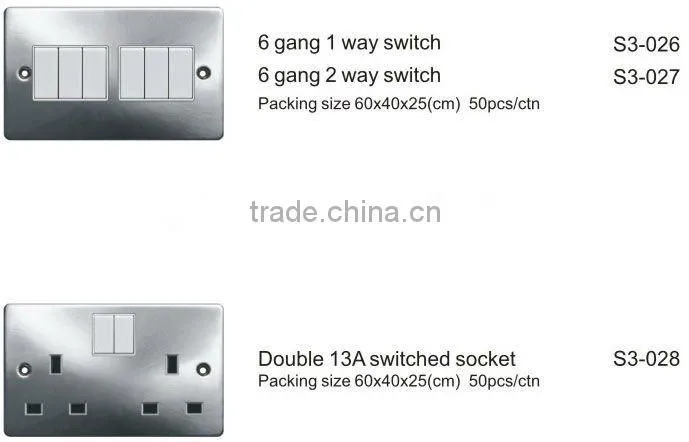 45A and 13A cooker unit control switch