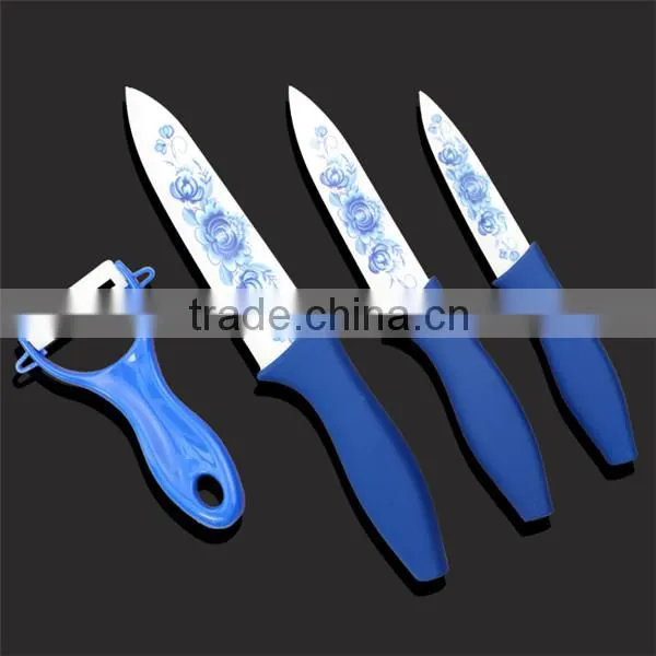 Hot selling kitchen knife ceramic knife with peeler UD1008