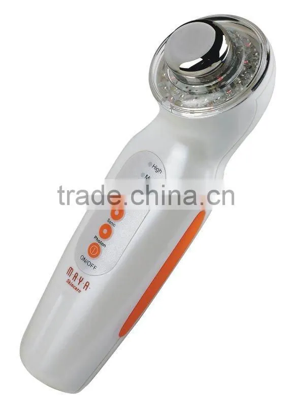 Small/Mini Home facial beauty equipment for wrinkle removal & rejuvenation with LED light therapy + ultrasonic (JB-1053)